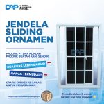 Jendela Aluminium Sliding Ornamen 2 Daun 80 - 150