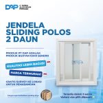 Jendela Aluminium Sliding 2 Daun 80 x 60