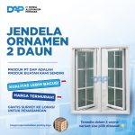 Jendela Aluminium Ornamen 2 Daun 100-150