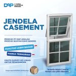 Jendela Aluminium Casement + Kaca Mati Ornamen 55 x 100