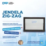 Jendela Aluminium Kamar Mandi Zig Zag 50 x 50