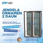 Jendela Aluminium Ornamen 2 Daun 80 - 150