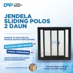 Jendela Aluminium Sliding 2 Daun 120 x 100