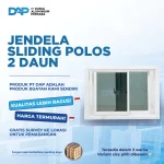 Jendela Aluminium Sliding 2 Daun 40 x 80 