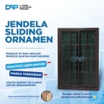 Jendela Aluminium Sliding 2 Daun 70 x 70