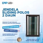 Jendela Aluminium Sliding 2 Daun 80 x 80