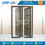 Jendela Aluminium Ornamen 2 Daun 80 - 150