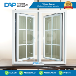 Jendela Aluminium Ornamen 2 Daun 100-150
