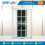 Jendela Aluminium Sliding Ornamen 2 Daun 80 - 150