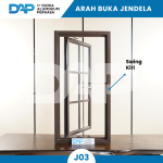 Jendela Aluminium Ornamen 1 Daun 80 x 120 - Image 2