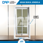 Jendela Aluminium Ornamen 1 Daun 60 x 150 