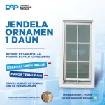 Jendela Aluminium Ornamen 1 Daun 60 x 150 