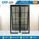 Jendela Aluminium Ornamen 2 Daun 100 - 150