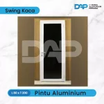 Pintu Aluminium Swing Kaca 80 x 200