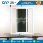 Jendela Aluminium Sliding 2 Daun 80 x 100
